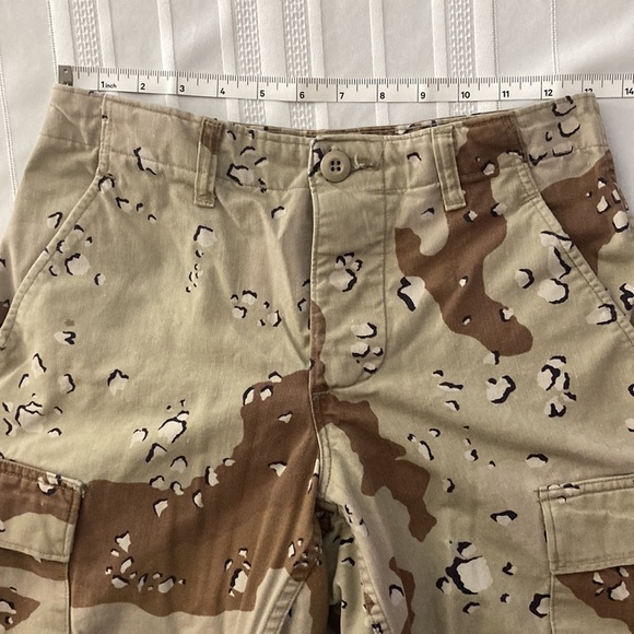Vintage Desert Camouflage Trousers | Extra Small ExShort | 50% Cotton 50% Nylon - Picture 3 of 14
